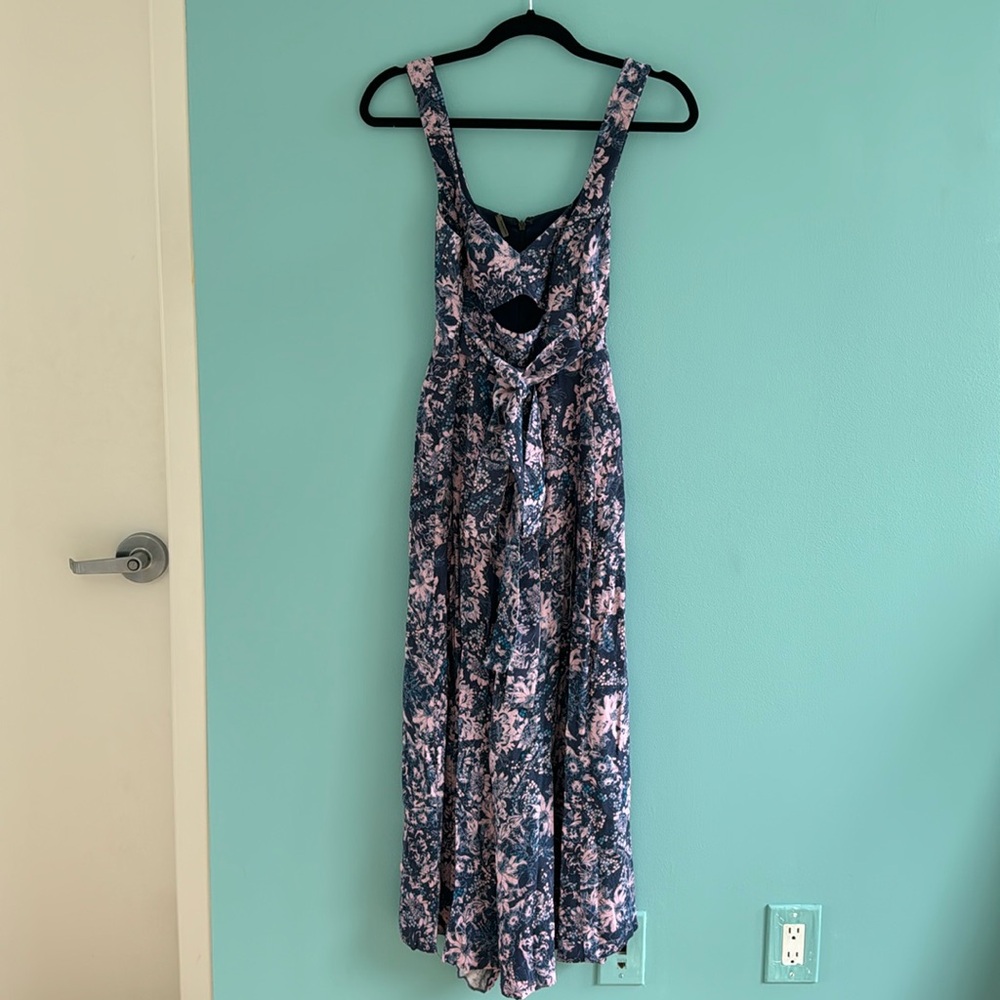 Rebecca Taylor blue and pink flower jumpsuit